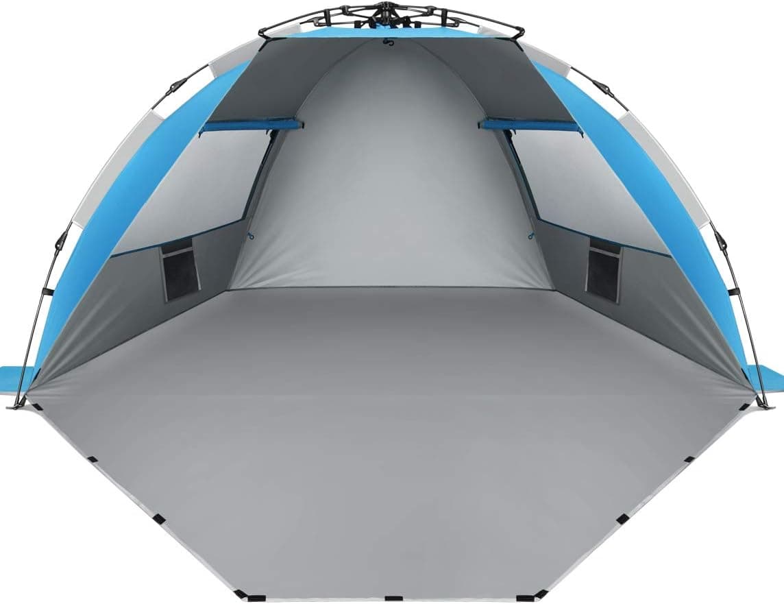 Oileus X-Large 4 Person Beach Tent Sun Shelter (Blue)