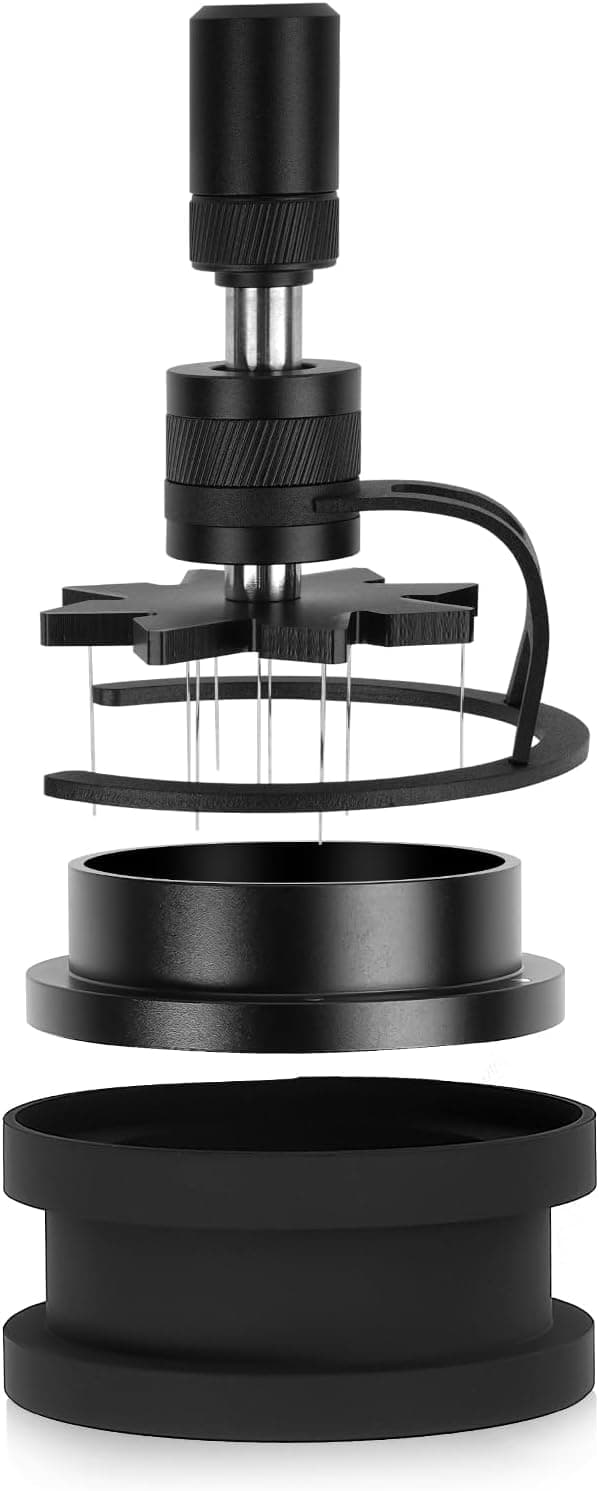 IKAPE 54mm WDT Tool with Dosing Funnel & Stand (Black)