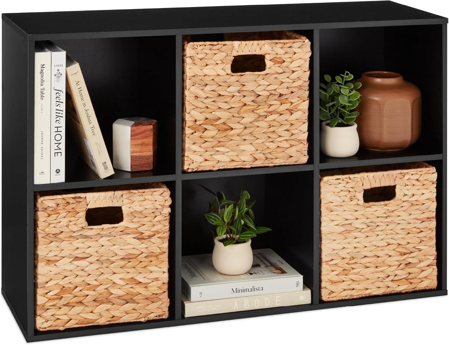 Best Choice Products 6-Cube Storage Organizer (Black)