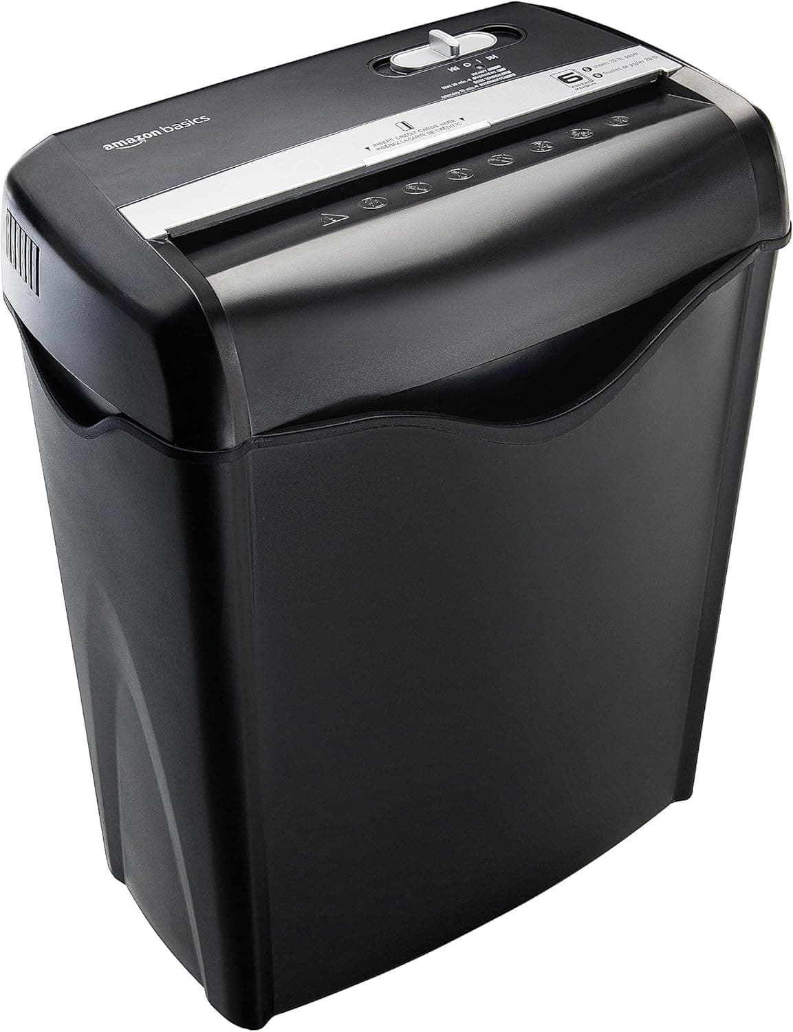 Amazon Basics 6 Sheet Cross Cut Paper and Credit Card Shredder (Black)
